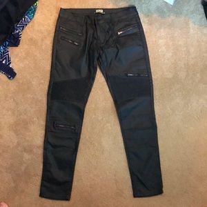 Black faux leather pants.  Perfect condition!!